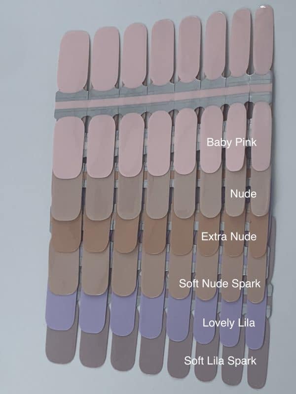 Nail Wrap Nude Pink Purple Selecte