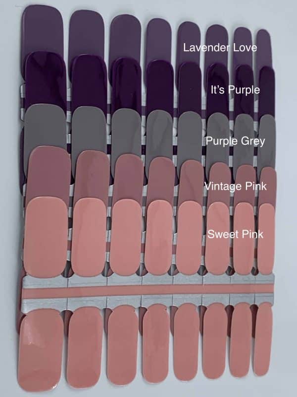Nail Wrap Pink Purple Selectie
