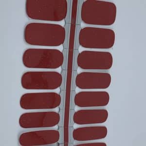 Nail Wrap Red Brown Spark
